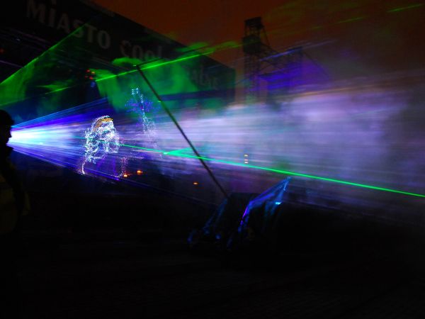 Pokaz laserów-Piła,Juwenalia 2010