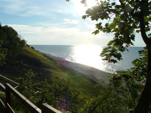 Jastrzębia Góra - widok na plażę