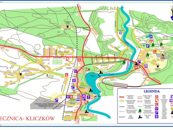 Osiecznica, plan miejscowości