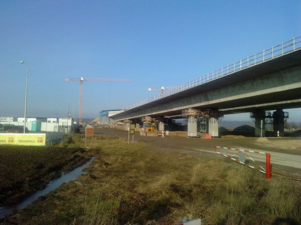 Przy moście na Wiśle.