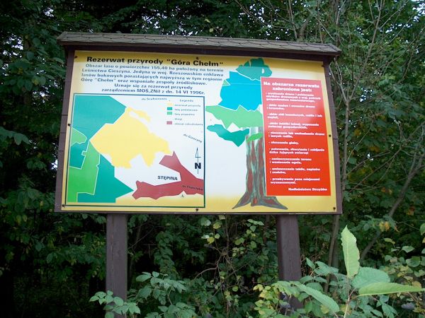 Mapa rezerwatu Góra Chełm