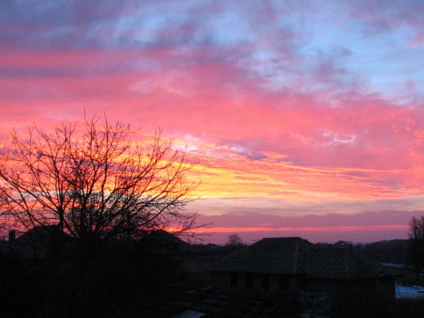 Wschód słońca nad Puszczykowem