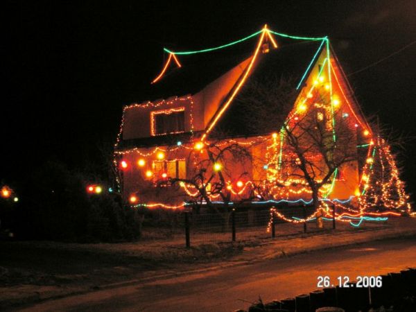 Dom Równopola ustrojony na Boże Narodzenie