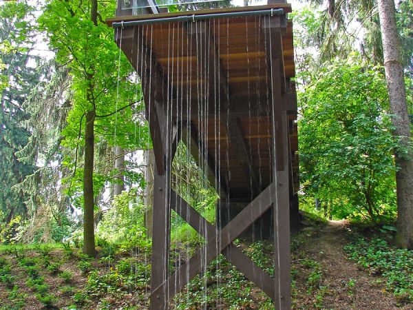 Polanica-Zdrój  Park  Platforma widokowa z kaskadą wodną, Parkowa róg  ul. Dr Matuszewskiego