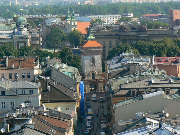 Z wieży na Bramę Floriańską