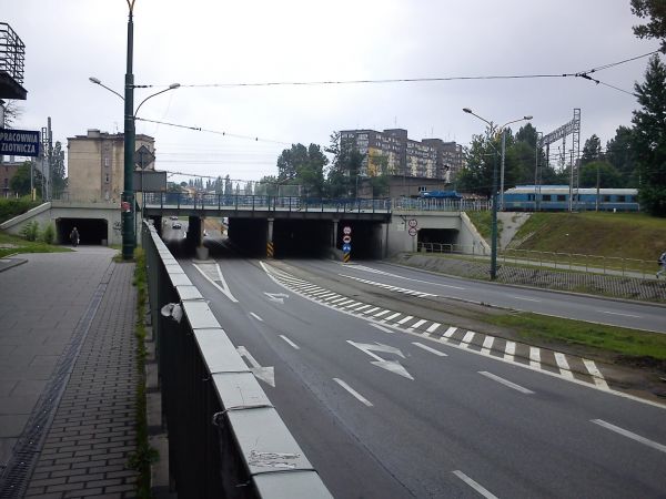 Sosnowiec. Most nad Ulicą Piłsudskiego.