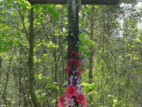 krzyż przydrożny , stawiano je z różnych powodów i w różnych czasach, żaden z nich nie powstał przypadkowo, stawiano je też na początku lub na końcu zabudowań w