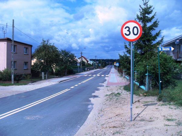 Ulica Północna w Kaliskach po modernizacji.