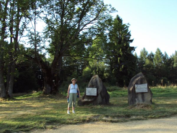 Na Przełęczy Wyżnej: pomnik upamiętniający poetę Jerzego Harasymowicza - żył w latach 1933- 1999,  autora m.in. "Krainy Łagodności" - 40 tomików. Co roku, w roc