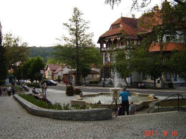 Fontanna z żabkami w Świeradowie Zdroju, ach...