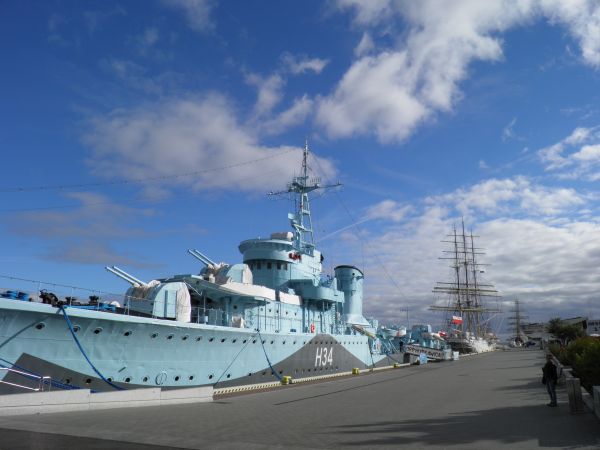 Gdynia Skwer Kościuszki-ORP Błyskawica. Okręt Muzeum