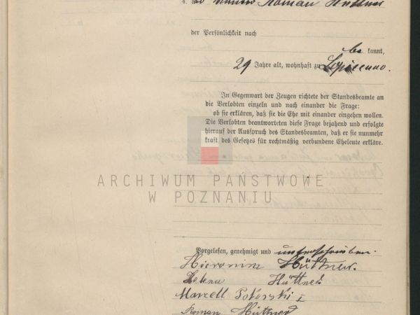 Akt ślubu brata dziadka z roku 1899 - strona 2