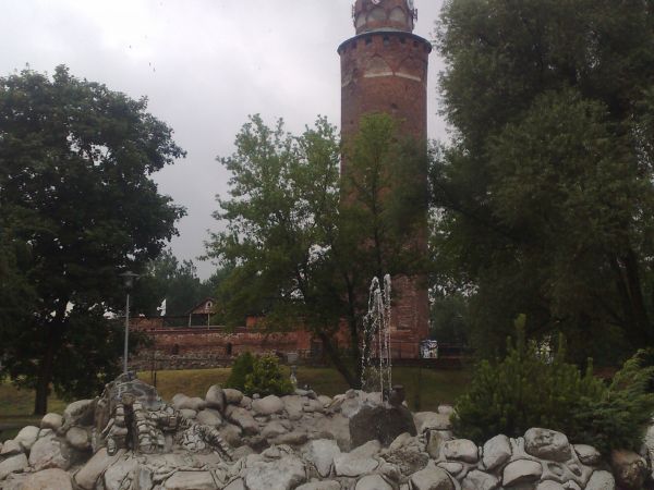 Wieża Zamkowa (Krzyżacka)-widok z Parku .