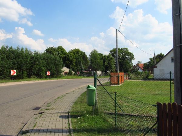 Centrum wsi Borsk na Kaszubach