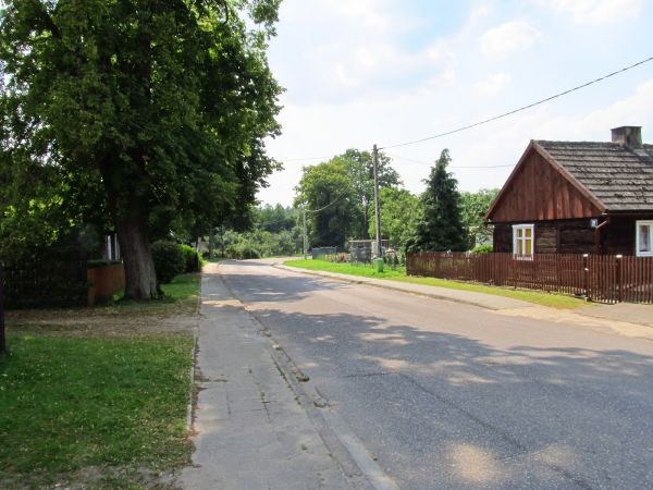 Centrum wsi Borsk na Kaszubach