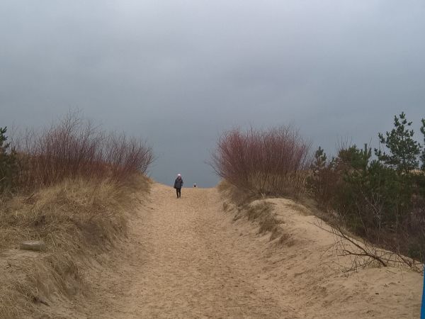 Wejście na plażę.