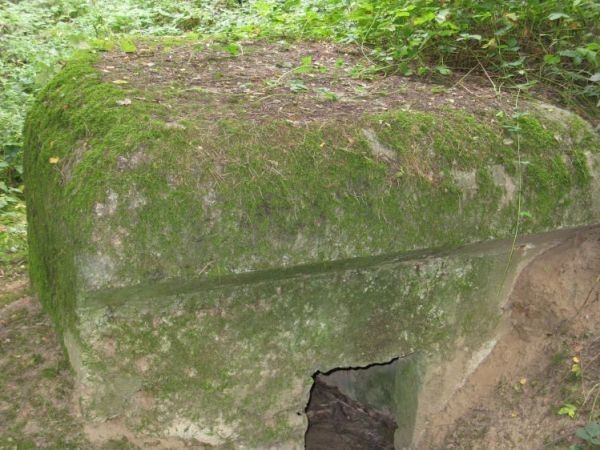 Schron nr 3. Armii "Poznań" z 1939r. Widok od strony wejścia do Schronu obserwacyjno - bojowego.