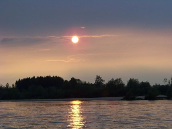 Zachód słońca nad Wisłą
