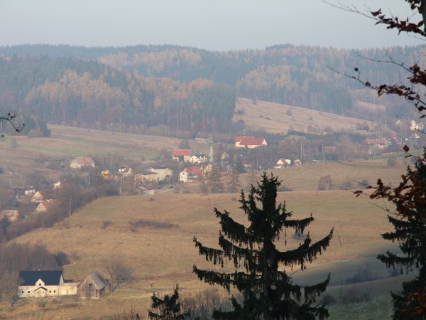 Unisław Śląski - centralna część miejscowości