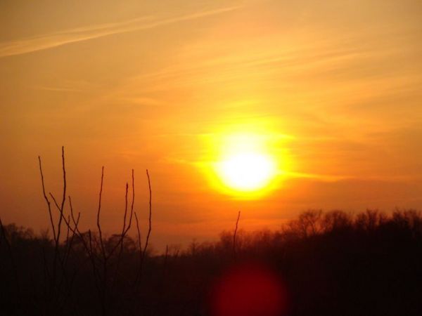 Zachód słońca nad Rudnikiem (pierwszy dzień wiosny)
