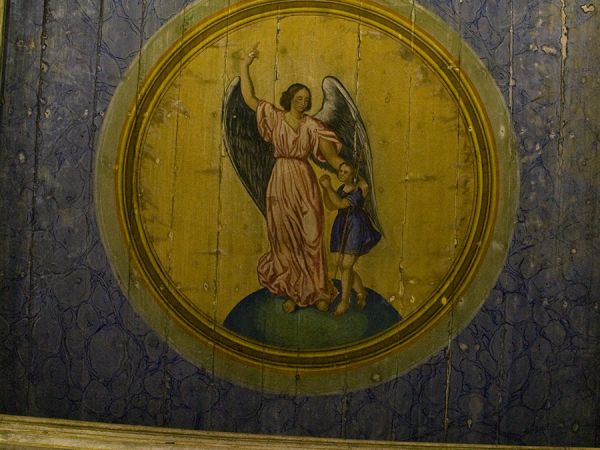 Dubne. Cerkiew greckokatolicka pw. św. Michała Archanioła z 1863 r.
Polichromia na suficie.