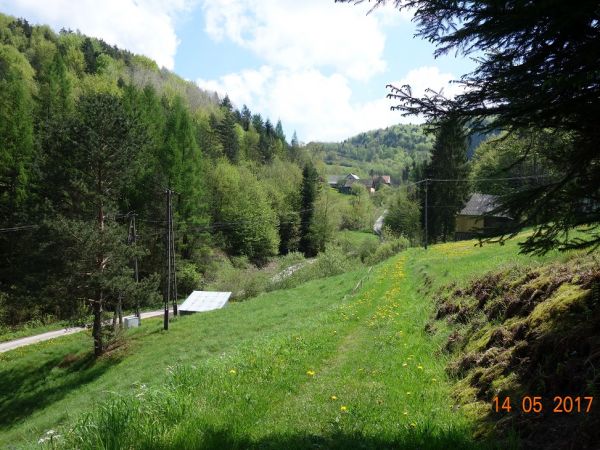 Harbutowice. Droga z Podlesia na Jaworze.