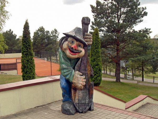 Piękny grajek przygrywa nieustannie na terenie Niedźwiadka