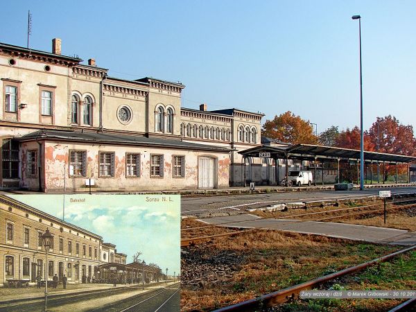 Żary Dworzec Kolejowy wczoraj i dziś
