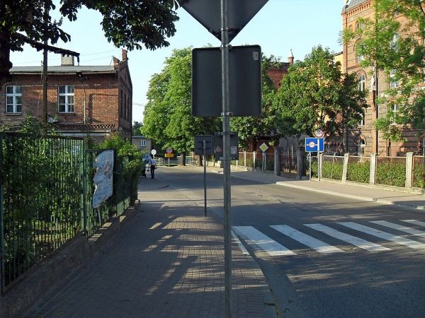 Ulica Tczewska na wysokości Starego Młyna