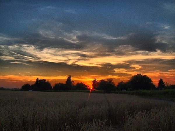 Zachód słońca nad czeladzkimi polami