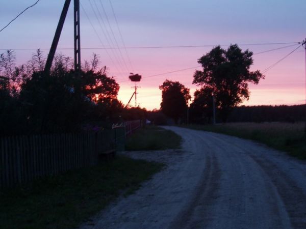 Lubiejki o zachodzie słońca.