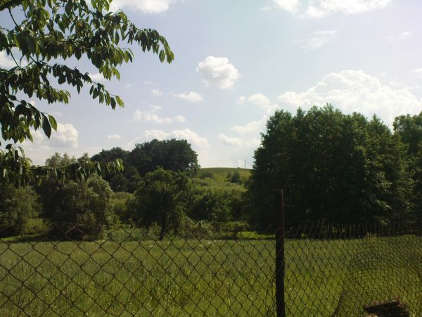 Krajobraz Kraczek z za rzeki.