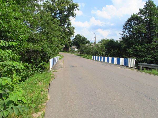 Centrum wsi Borsk na Kaszubach