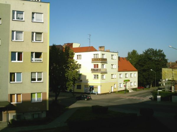 Z lotu trzmiela,róg ul. I Armii WP.i ul. Stefana Okrzei.