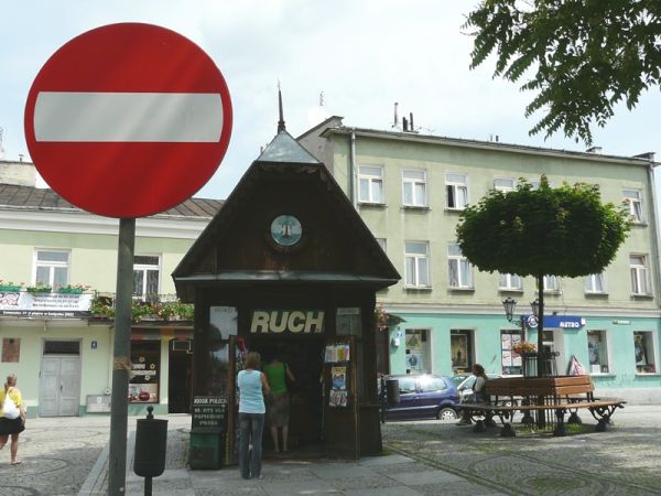 Zabytkowy kiosk Ruchu na placu Łuczkowskiego