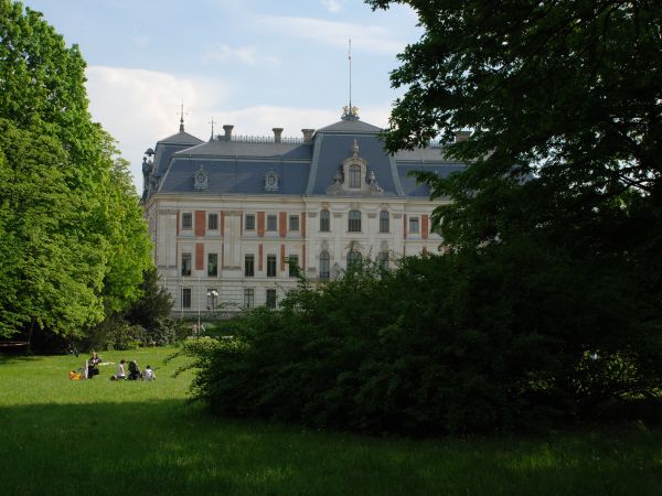 Zamek - widok od stony parku