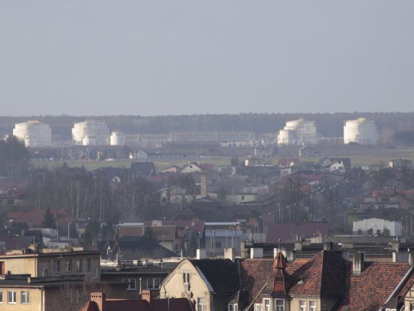 Panorama OSTROWA WLKP. z dachu bloku