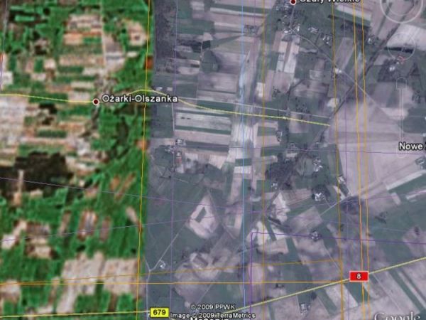 Zdjęcie satelitarne Ożary Wielkie
