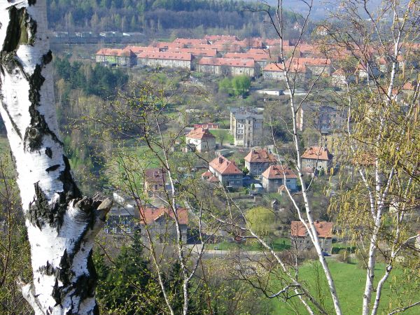 Wałbrzych widok z hałdy ul 11 Listopada i Bogusławskiego