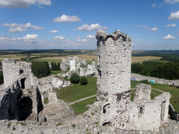 ZAMEK  OGRODZIENIEC  znajduje się w osadzie  Podzamcze , około 2 km na wschód od miejscowosci  Ogrodzieniec.