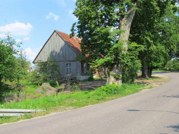 Centrum wsi Borsk na Kaszubach