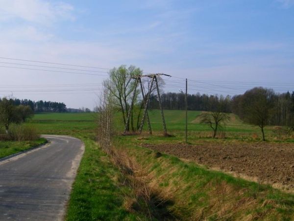 ciekawostką tego zdjęcia jest słabo widoczny słup na którym jest przymocowane światło oświetlające ulice widać dla dzików i myszy prawda mały ruch i znikome zag