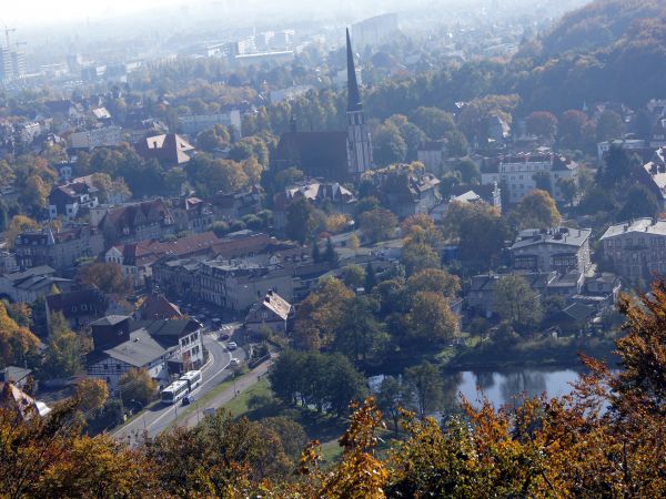 pazdzierni 2012 - widok ze wzgorza Pacholek na Stary Rynek Oliwski
