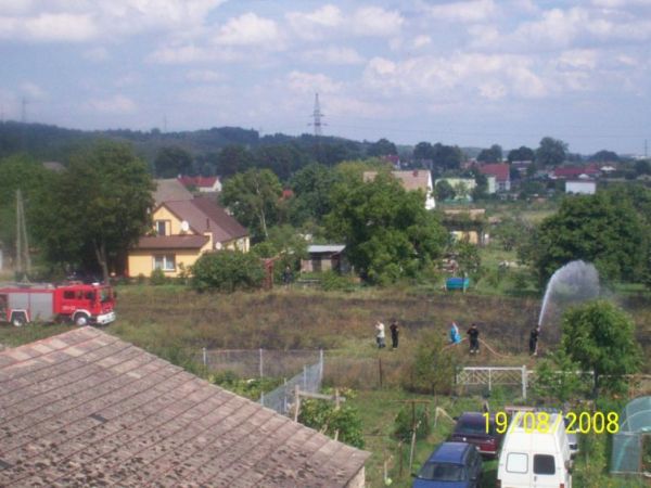 Gaszenie trawy trwa...