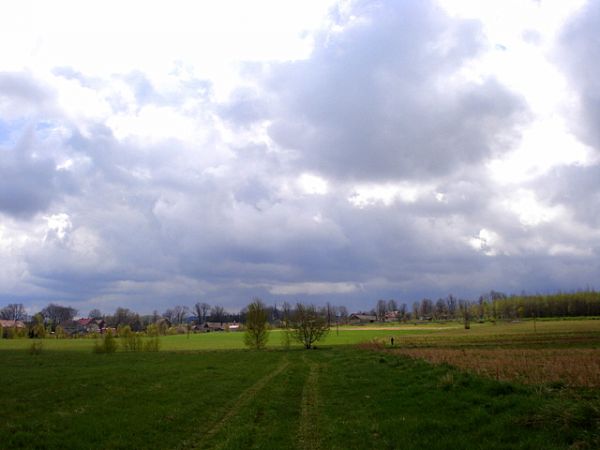 Krajobraz za Małą Kamienicą w kierunku Kwieciszowic