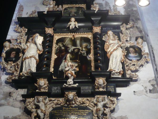 Epitafium Adelgundy Zappio ,obraz na blasze 1664r.