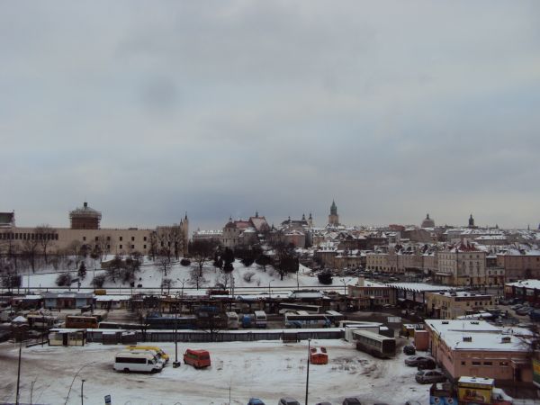 Widok ze wzgórza Czwartek na Zamek i Starówkę.