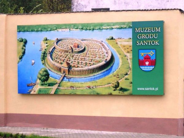 Plan dawnego grodu ,,Santok"