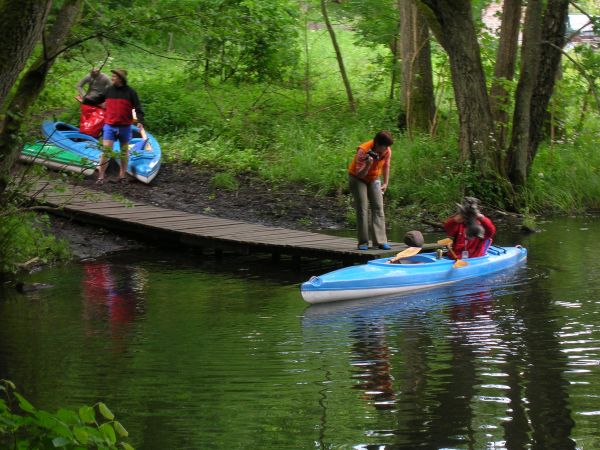 Początek spływu w Trzebieszkach na rz. Rurzycy