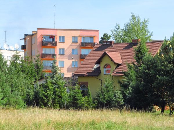 Zabudowa na połączeniu ulic Słowackiego i Szyszkowca